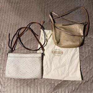 Pair of Fossil shoulder bags